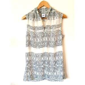 Cabi #3091 Scrollwork Sleeveless Tunic Blouse